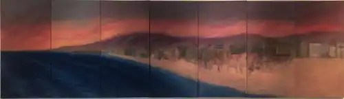 Silicon Beach, a seven-panel sunset panorama of the Santa Monica Bay and Venice Beach.